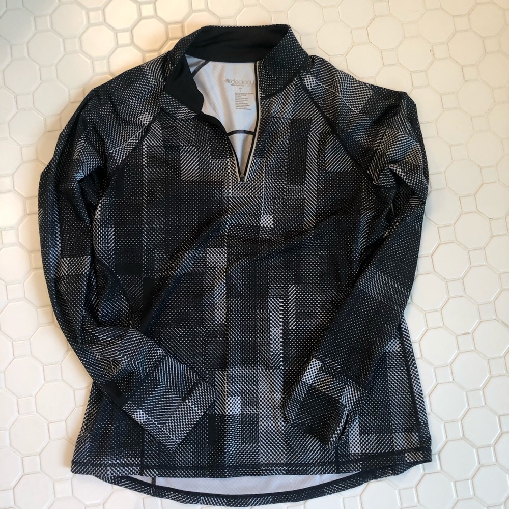 Black and White Workout Quarter-Zip